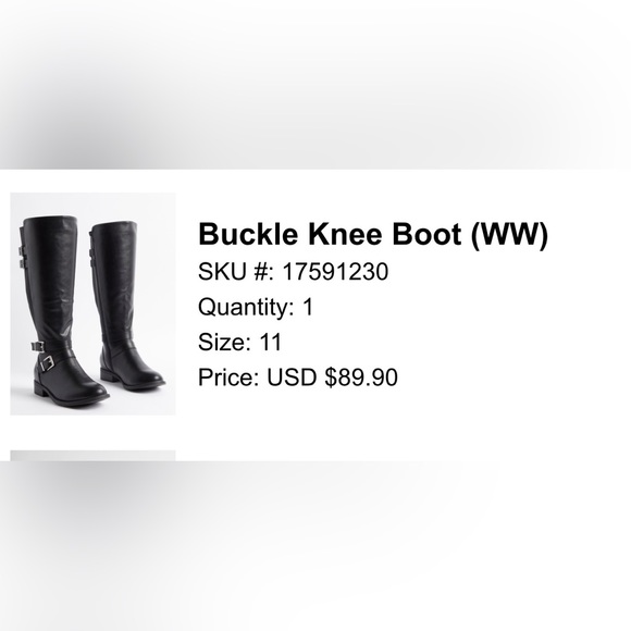 Torrid- Wide Calf Black Knee Boots - 11ww - Picture 5 of 5